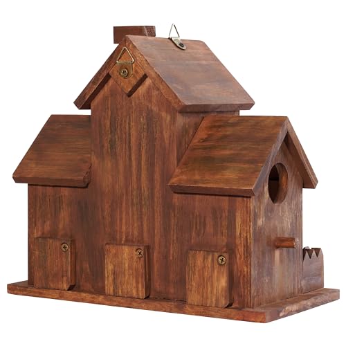 Bluebird Finch Cardinals 3 Hole Outdoor Bird House