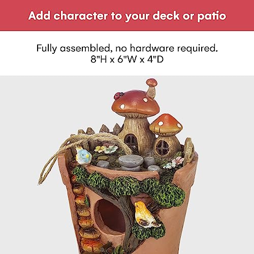 Hand-Painted Flowerpot Hanging Bird Houses for Outdoor Decor