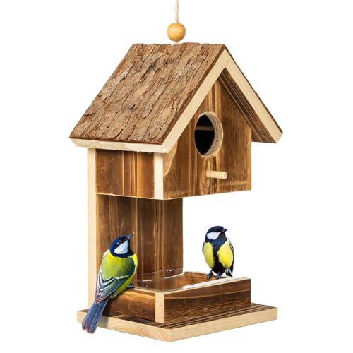 Karlliu Hanging Bird House Feeder for Wild Birds