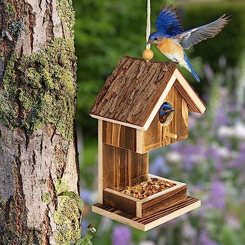 Karlliu Hanging Bird House Feeder for Wild Birds