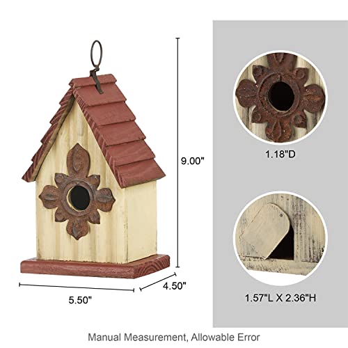 Wooden Bird House - Indoor/Outdoor Decor - Hanging Birdhouse