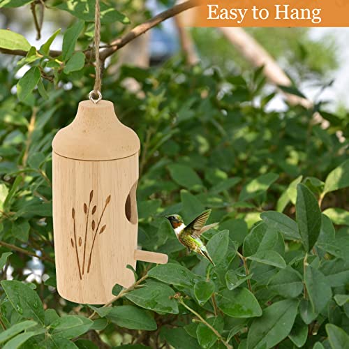 OROGHT Hummingbird House - Set of 3 Wooden Birdhouses
