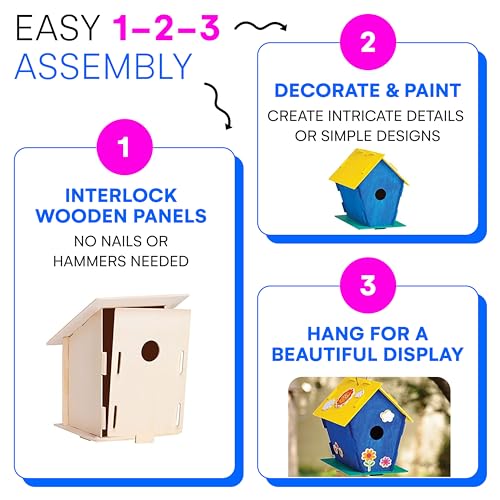 DIY Wooden Birdhouse Kit for Kids and Adults