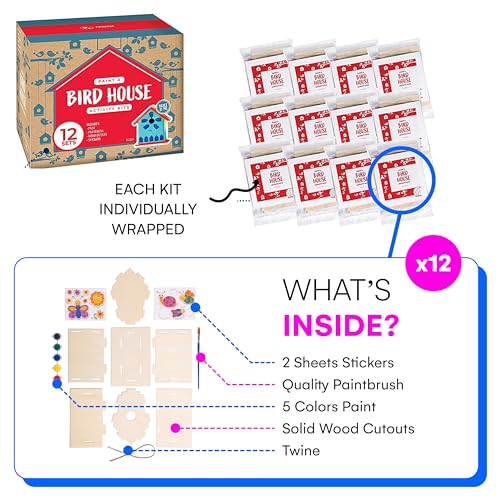 DIY Wooden Birdhouse Kit for Kids and Adults