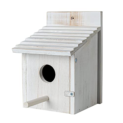 Wooden Hanging Birdhouse for Finch, Bluebird, Cardinals - Outdoor