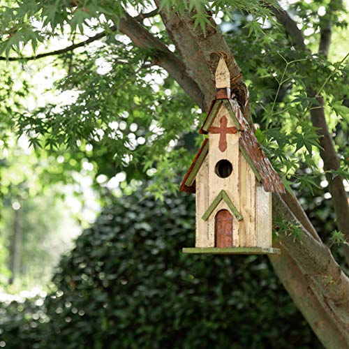 Distressed Church Birdhouse for Garden Decor - 14