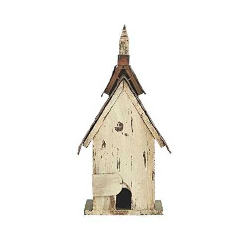 Distressed Church Birdhouse for Garden Decor - 14