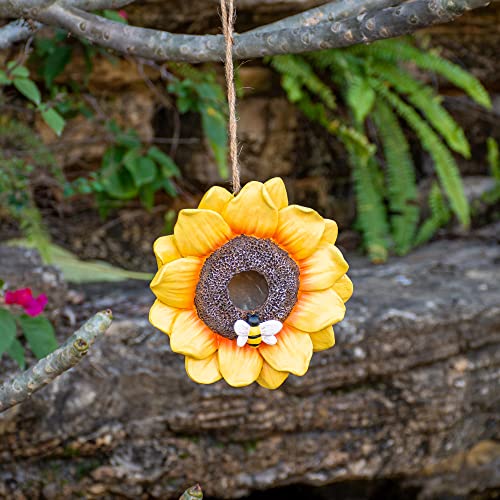 Hand-Painted Sunflower Birdhouse for Indoor & Outdoor Decor