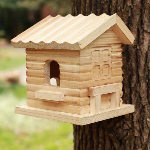 Wooden Hanging Bird House for Outdoor Decorating, Clearance
