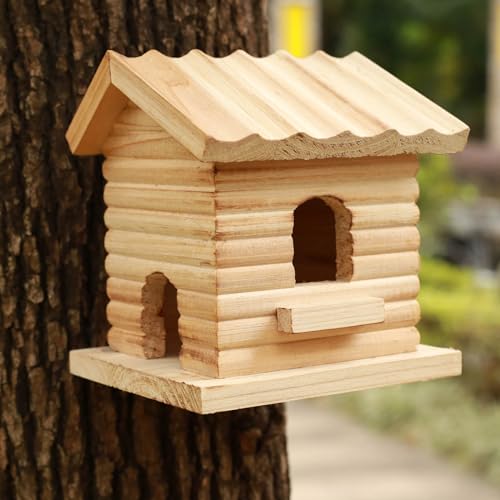 Wooden Hanging Bird House for Outdoor Decorating, Clearance