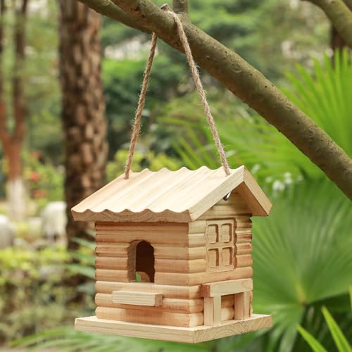 Wooden Hanging Bird House for Outdoor Decorating, Clearance