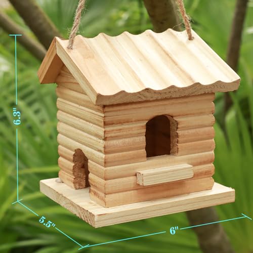 Wooden Hanging Bird House for Outdoor Decorating, Clearance