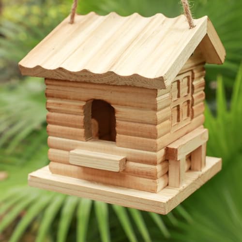 Wooden Hanging Bird House for Outdoor Decorating, Clearance