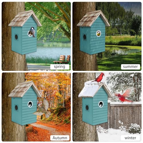 Smart Birdhouse with 4MP Camera - Night Vision, Motion Detection