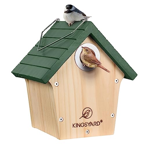 Kingsyard Wooden Bird House with Predator Guard, Wren" -> "Wooden Bird House with Predator Guard, Wren