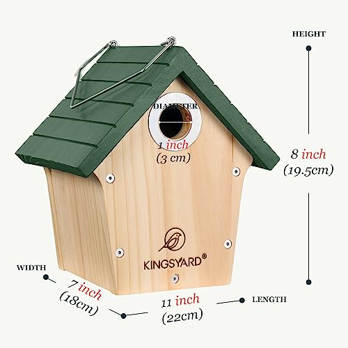Kingsyard Wooden Bird House with Predator Guard, Wren" -> "Wooden Bird House with Predator Guard, Wren