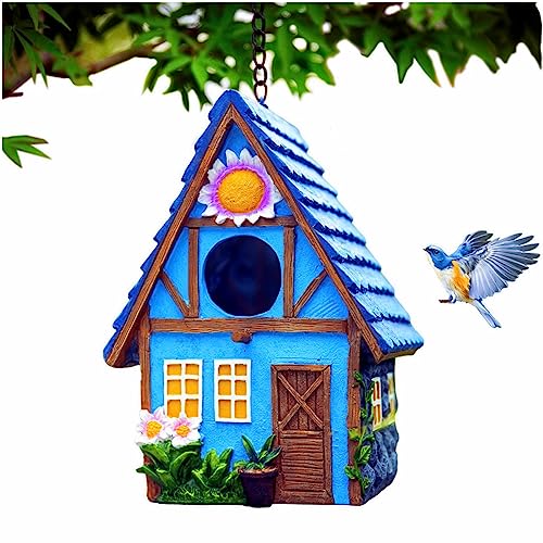 Charming Hanging Bluebird House for Outdoor Garden Decor