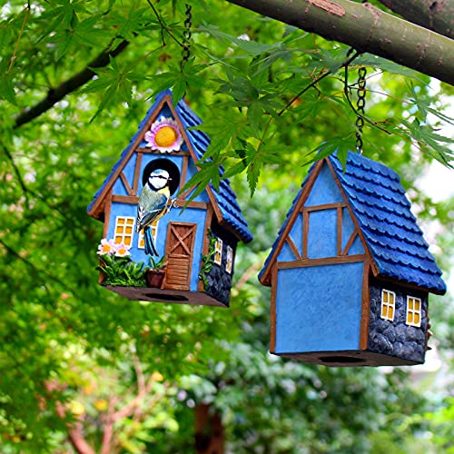 Charming Hanging Bluebird House for Outdoor Garden Decor