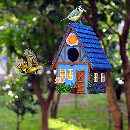 Charming Hanging Bluebird House for Outdoor Garden Decor