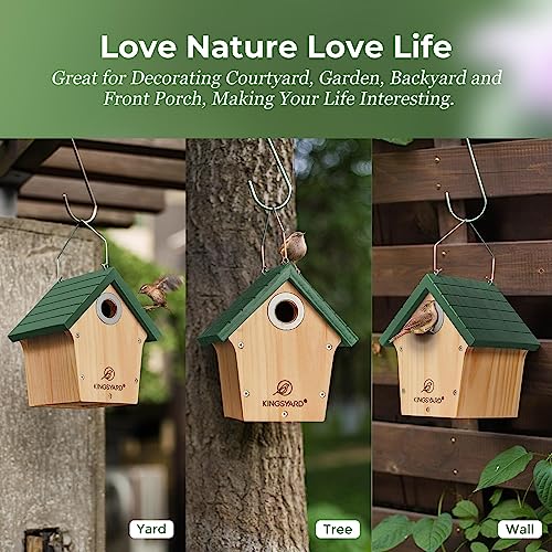 Kingsyard Wooden Bird House with Predator Guard, Wren" -> "Wooden Bird House with Predator Guard, Wren