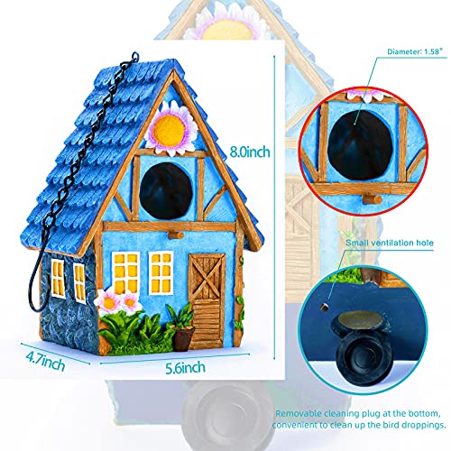 Charming Hanging Bluebird House for Outdoor Garden Decor