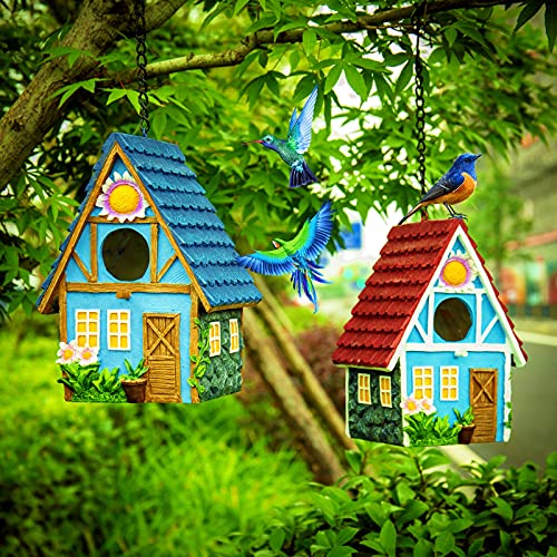 Charming Hanging Bluebird House for Outdoor Garden Decor