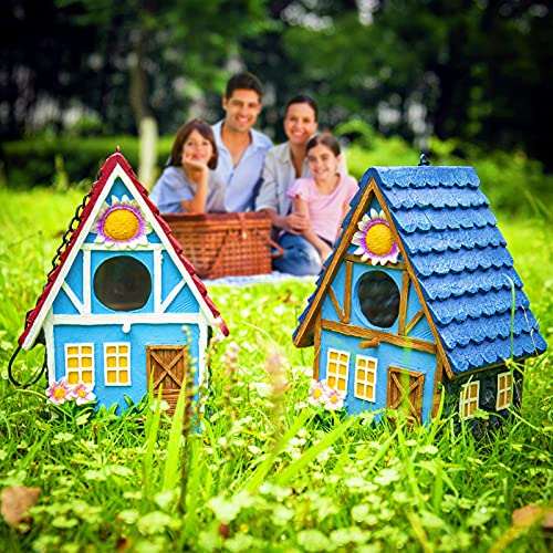 Charming Hanging Bluebird House for Outdoor Garden Decor