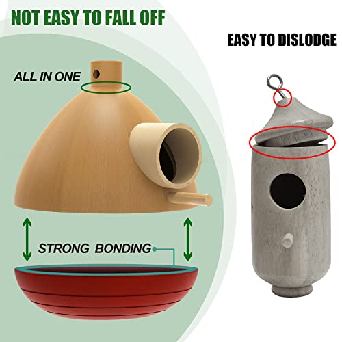 2 Pack Hummingbird & Chickadee Houses, Hanging Indoor/Outdoor