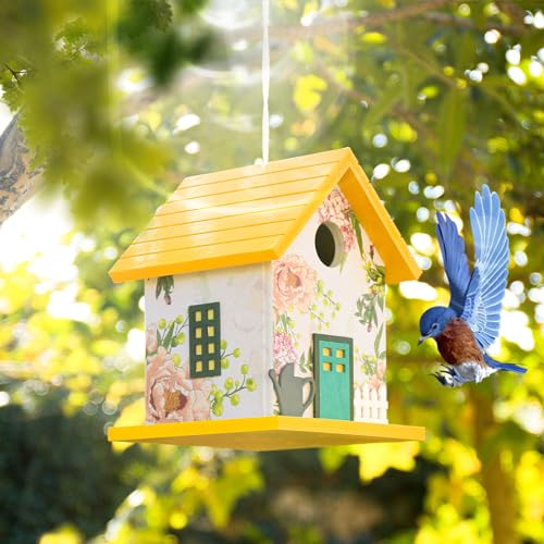 Birdhouse for Bluebird, Sparrow, Chickadee - Garden Cottage