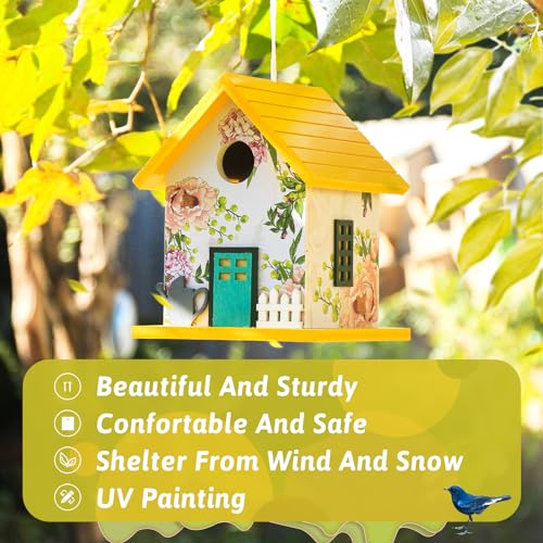 Birdhouse for Bluebird, Sparrow, Chickadee - Garden Cottage