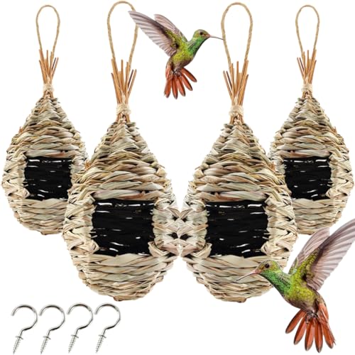 Hand-Woven Hummingbird House Set for Indoor & Outdoor