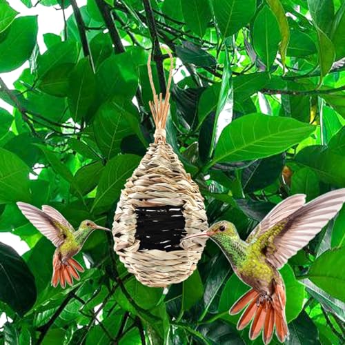 Hand-Woven Hummingbird House Set for Indoor & Outdoor