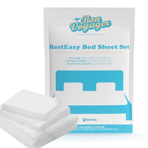 Premium Disposable Queen Bed Sheets Set for Travel