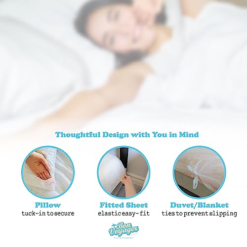Premium Disposable Queen Bed Sheets Set for Travel