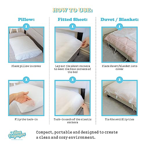 Premium Disposable Queen Bed Sheets Set for Travel