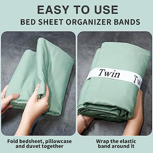 Elastic Sheet Keepers for Linen Closet Organization - 8Pcs