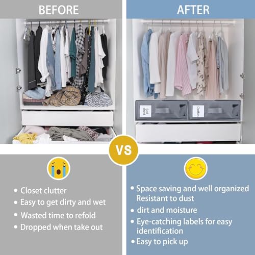 6-Pack Linen Closet Organizers for Bedding and Towels