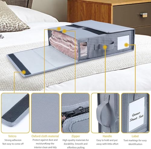 6-Pack Linen Closet Organizers for Bedding and Towels