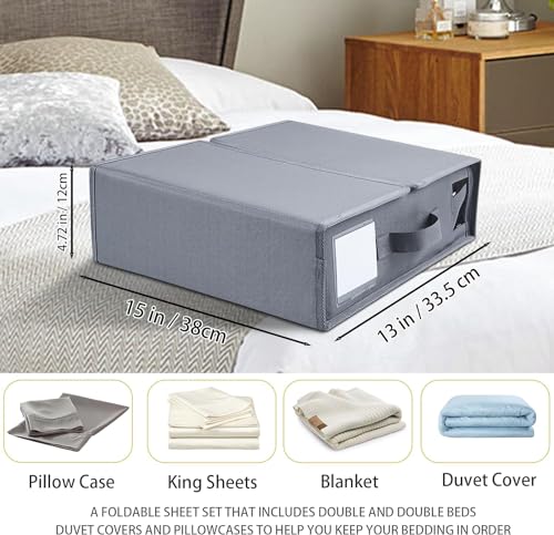 6-Pack Linen Closet Organizers for Bedding and Towels