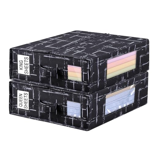 Bed Sheet Organizers: 2 Pack Blanket Storage Bags