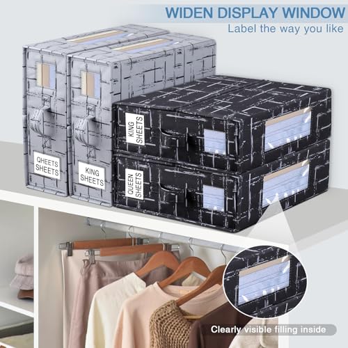 Bed Sheet Organizers: 2 Pack Blanket Storage Bags