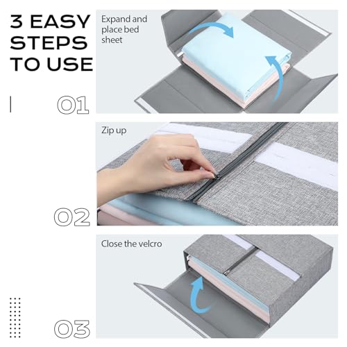 Bed Sheet Storage Organizers, Set of 2