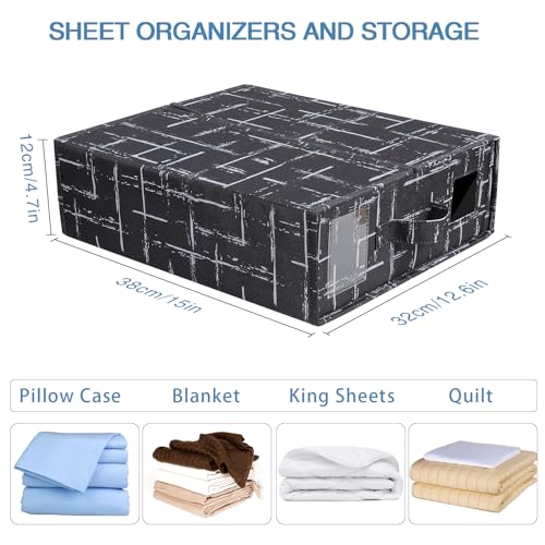 Bed Sheet Organizers: 2 Pack Blanket Storage Bags