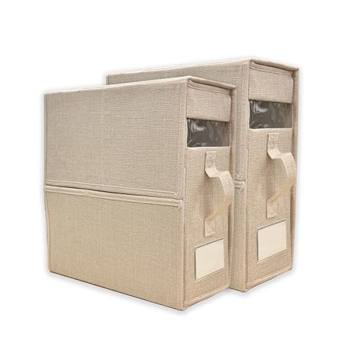 Beige Linen Closet Organizers for Bedding Storage
