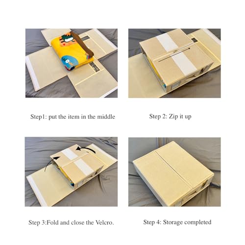 Beige Linen Closet Organizers for Bedding Storage