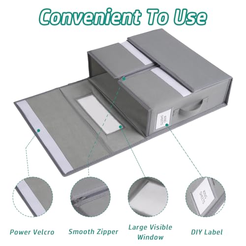 Bed Sheet Storage Organizer Set for Linen Closet