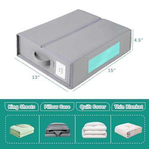 Bed Sheet Storage Organizer Set for Linen Closet