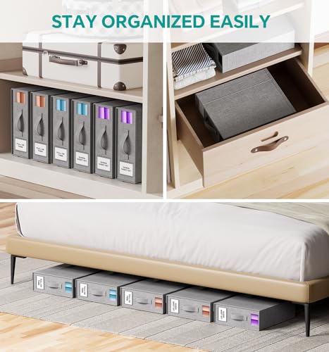 4 Pack Bed Sheet Organizer for Linen Closet ，Grey