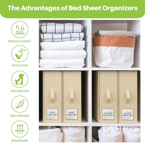 Beige Sheet Organizers & Storage - Pack of 4