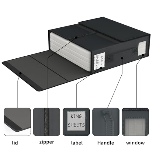 Foldable Bed Sheet Storage Organizers - Set of 4